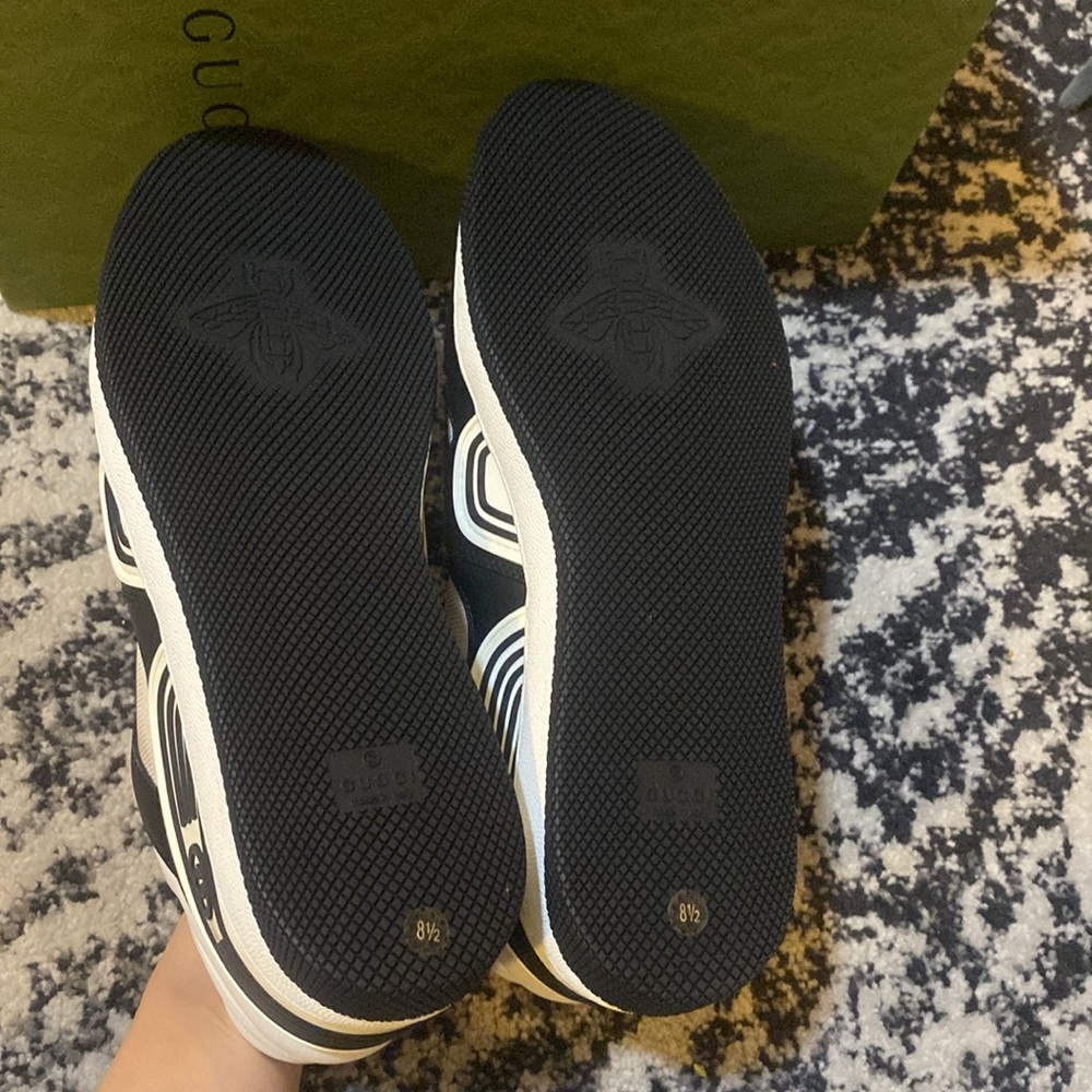 Gucci Men’s Basket low-top sneakers Black/White - Picture 14 of 16